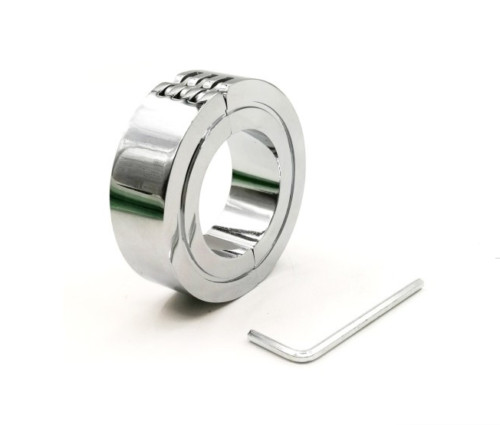 Stainless Steel Heavy Smooth Cock Ring Metal Penis Ring Scrotum Cage Enhance Men