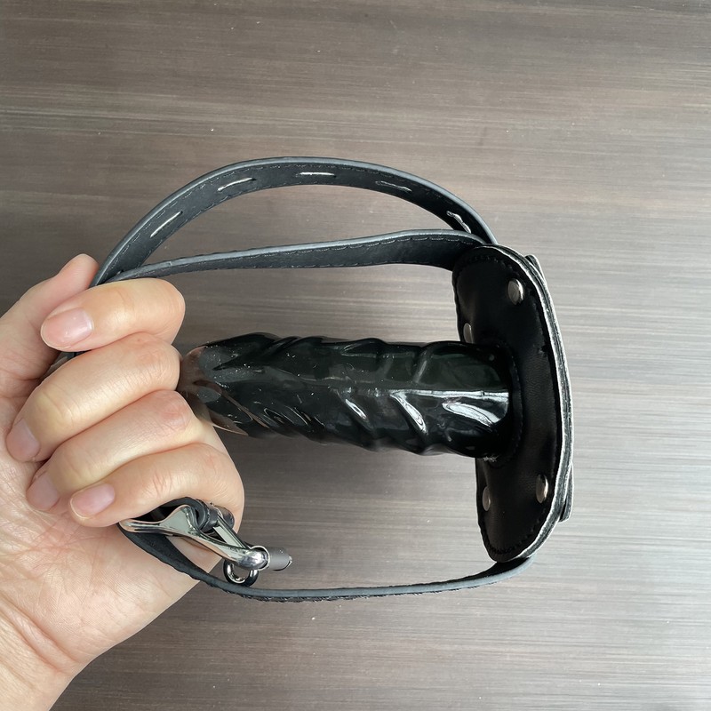 10cm Silicone Lockable Open Mouth Gag Slave Harness BDSM Bondage Torture Plug SM