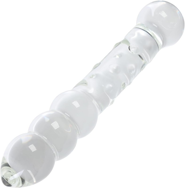 Large Ball Glass Dildo Crystal Female Masturbator G-spot Stimulator with Anal Be gallery