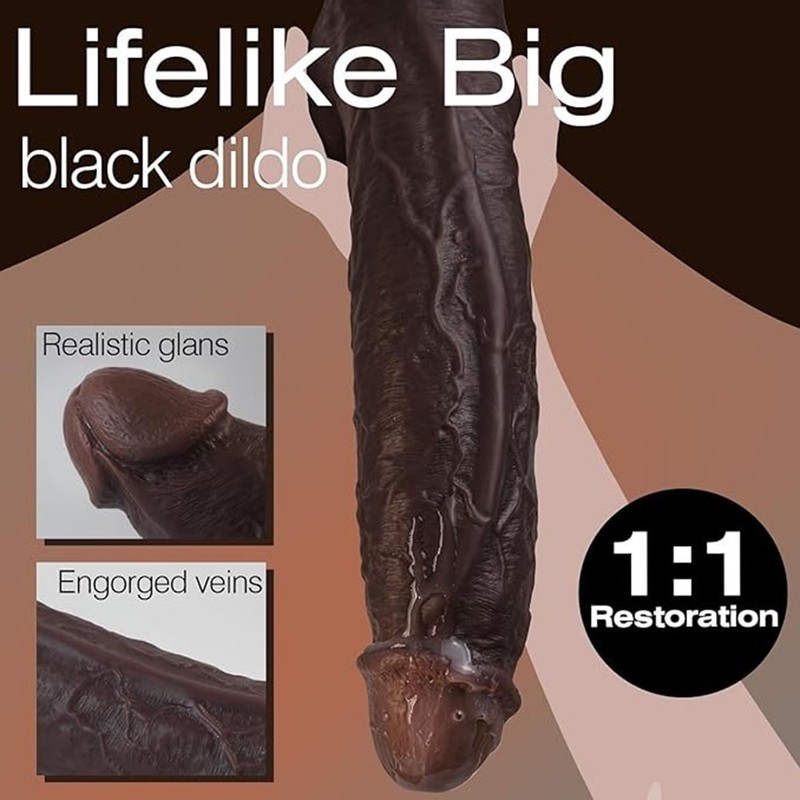 Silicone Dildo Huge Dong BBC Thick Penis Realistic Men Dick Sex Toy For Women gallery