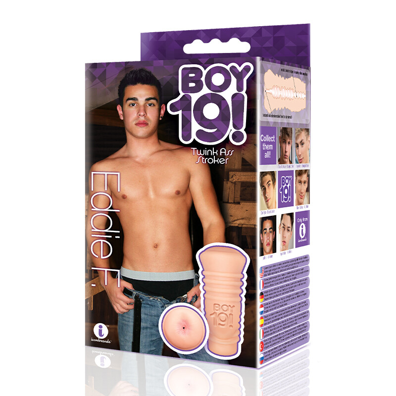 Boy 19! Teen Twink Stroker Eddie F. Portable male masturbator Sleeve Sex Toy