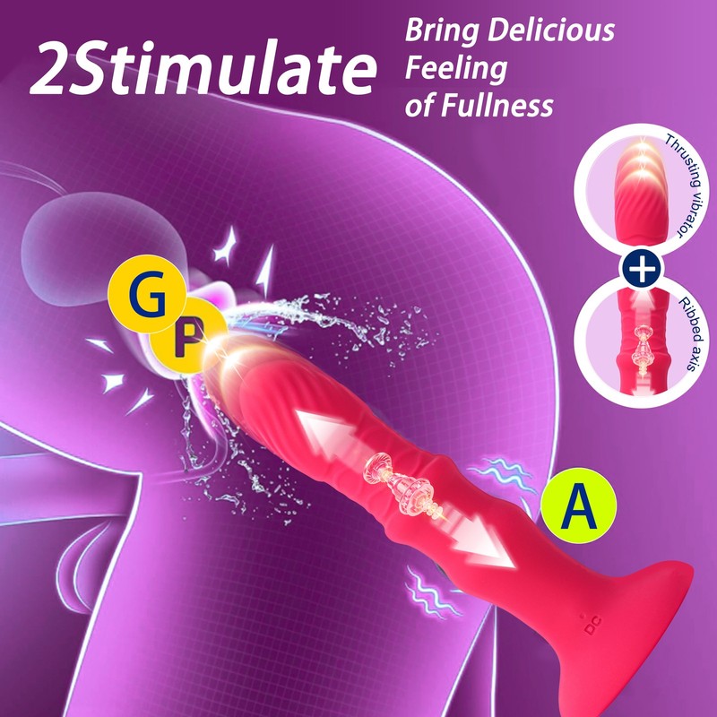 Anal Butt Plug APP Control Thrusting Vibrator Clit G-Spots Massager Suction Cup gallery