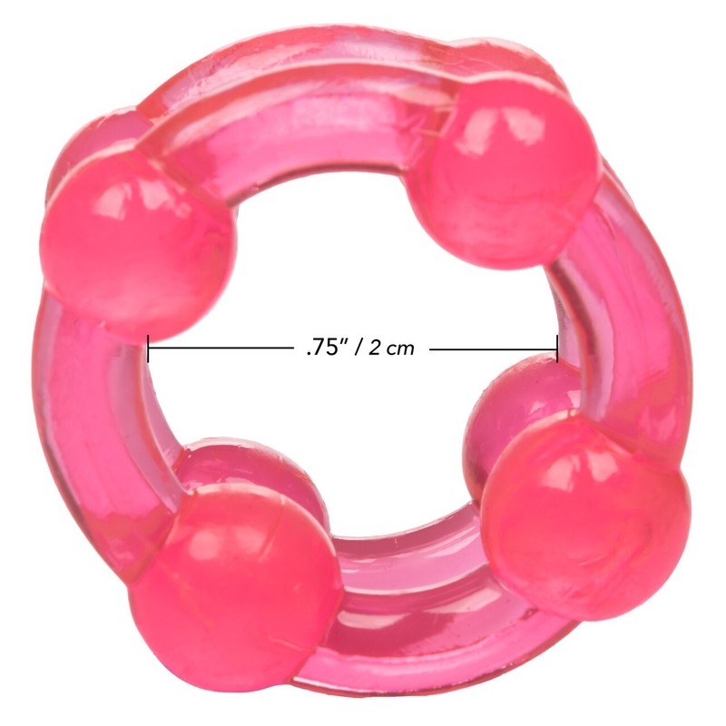 California Exotic Novelties Island Rings Double Stacker Ring Pink, New gallery