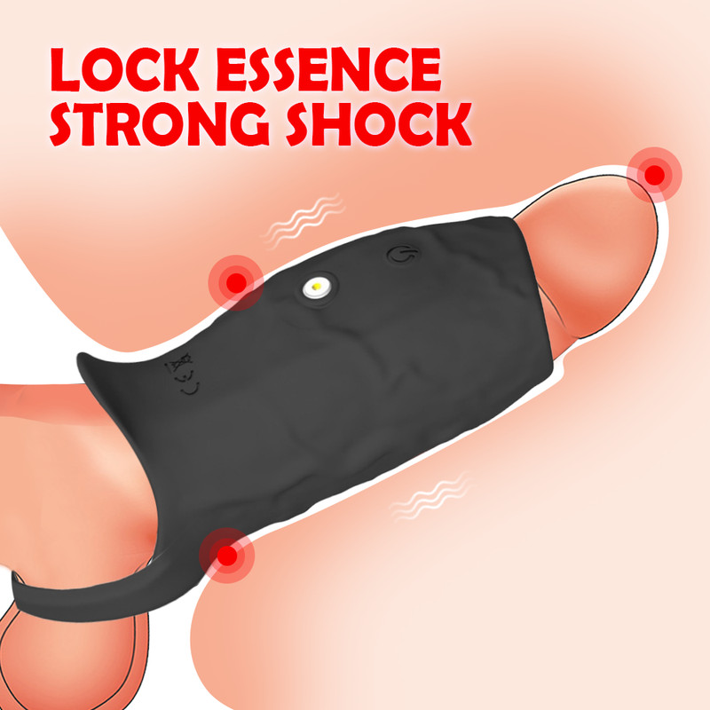 Penis Sleeve Cock Ring Vibrator Girth Prostate Massager Sex Toys For Men Couple