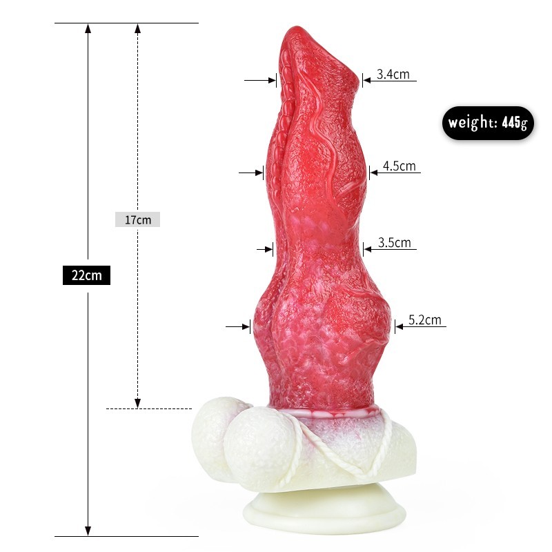 Large Knot Dildo Realistic Silicone Cock Penis With Suction Cup Big Anal Plug US
