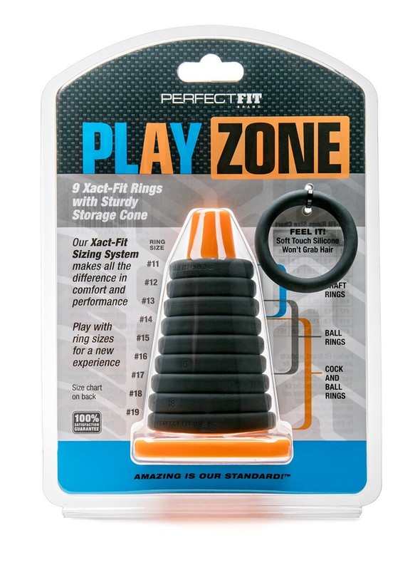 Play Zone Kit 9 Xact Fit Rings with Sturdy Storage Cone, New