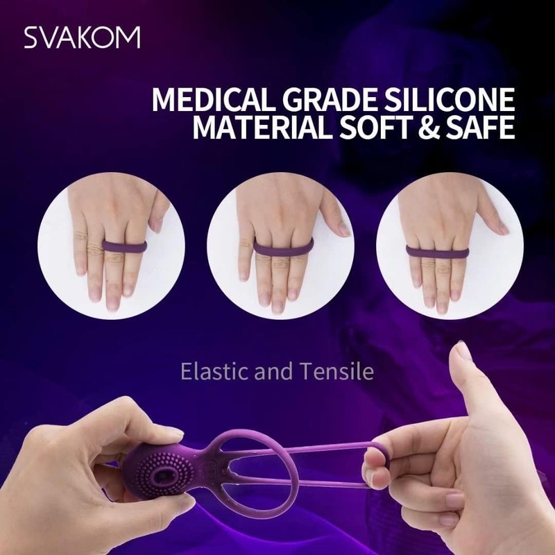Vibrating Dual Penis Rings for Couples, Waterproof Silicone Clitoral Stimulation gallery