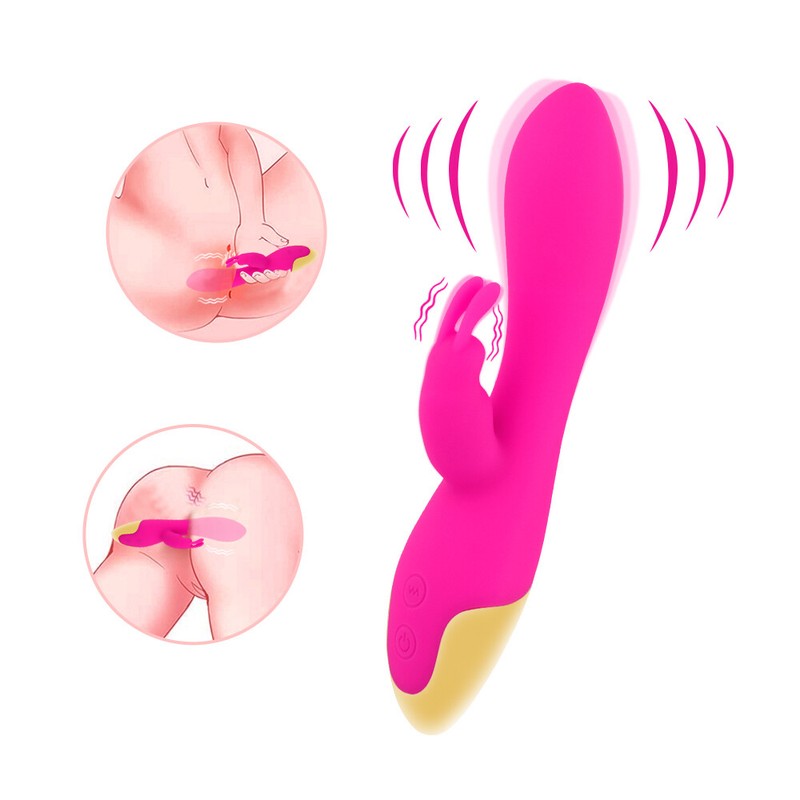 Rabbit Vibrator Vibe Dildo Dual Motor G-Spot Sex Toys Rechargeable Waterproof gallery