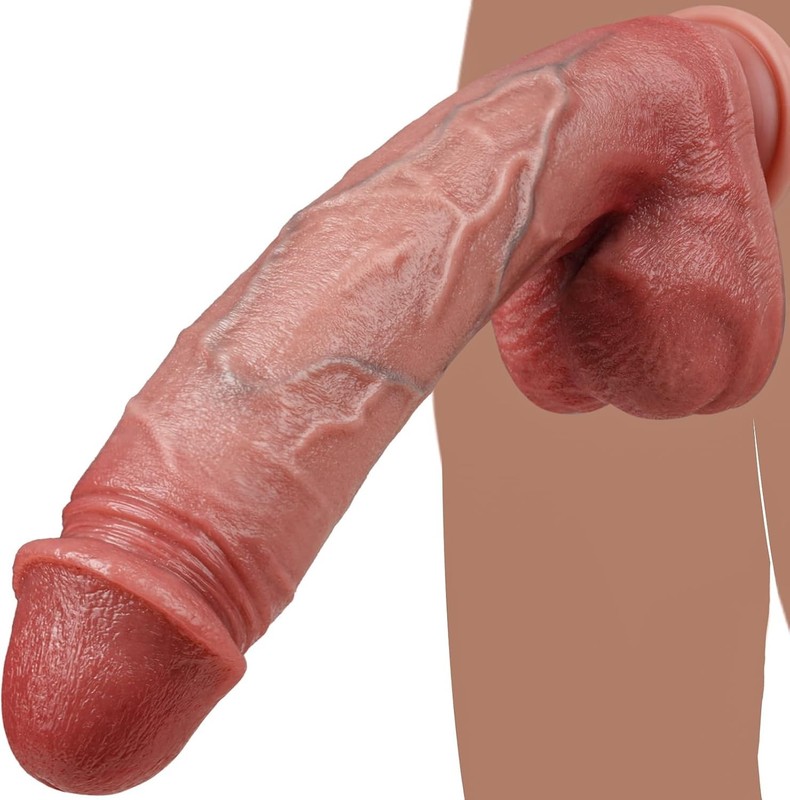 Liquid Silicone Realistic Huge Dildo Cock Suction Cup Women Sex Toys Thick Dong gallery