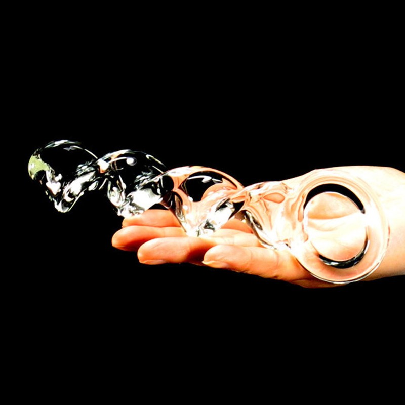 Spiral Crystal Glass Anal Dildo Sex Toys Butt Plug Massager Stimulation Wand Men gallery