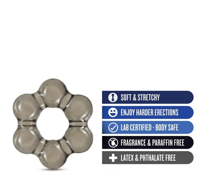 Stay Hard Thick Beaded Penis Erection Enhancer Prolong Delay Cock Ring