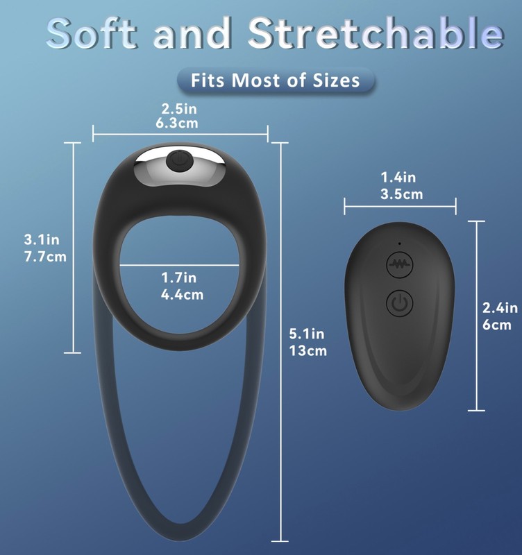 Remote Control Vibrating Cock Ring Rabbit Ears 10 Modes Waterproof Rechargeable gallery