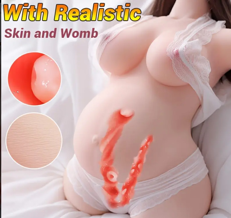 Pregnant Sex 17lb D-oll Real TPE Love toy Half sex Toy For Men male masturbators