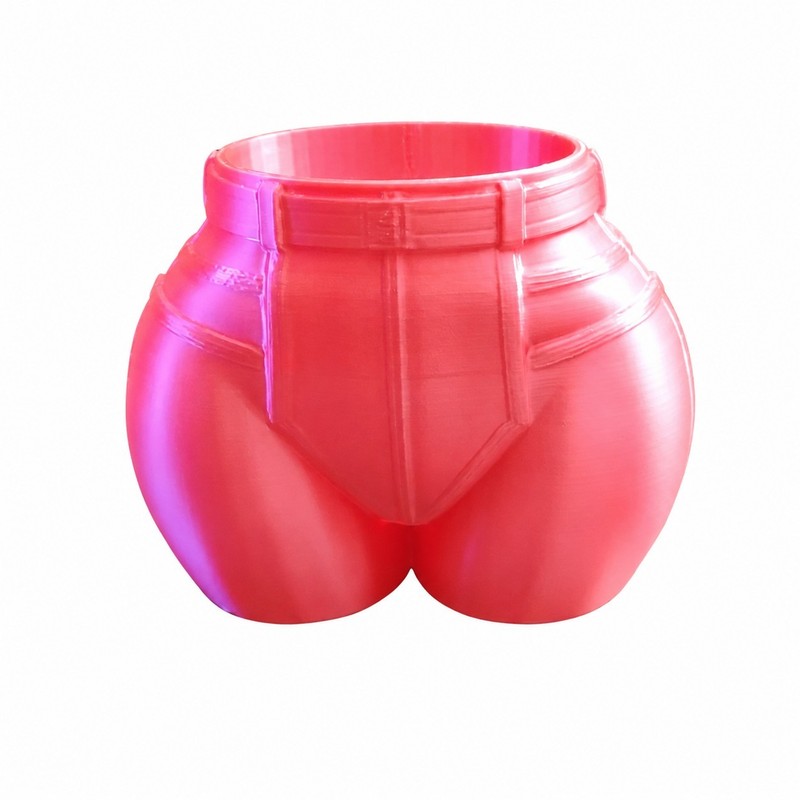 Red 3D Printed Novelty Booty Jeans Pen Holder Desk Organizer Office Decor