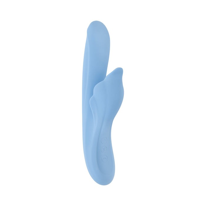Playboy In Bloom Rechargeable Silicone Heating Rabbit Vibrator Blue gallery