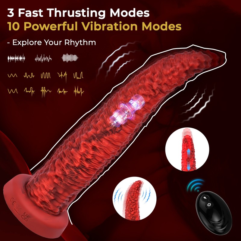 Wireless Remote Tentacle Monster Dildo with Thrusting Tongue Vibrator for G-Spot gallery