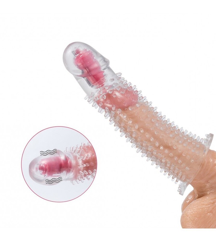 Vibrating Nubby Penis Extension Extender Cock Sleeve Sex-toys for Couples Men