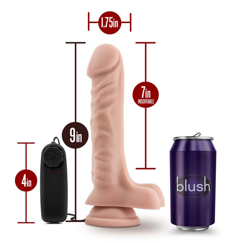 Blush Dr. Skin 9.5 Inch Lifelike Realistic Remote Control Vibrating Dildo gallery