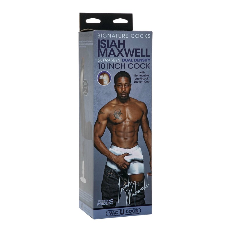 Doc Johnson Signature Cocks Isiah Maxwell 10" Cock Dildo Dong Black Suction Cup gallery