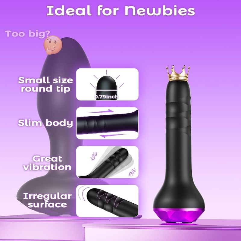 Vibrating Butt Plug Anal Toys, Prostate Massager with 10 Vibrating & Rotating Mo gallery