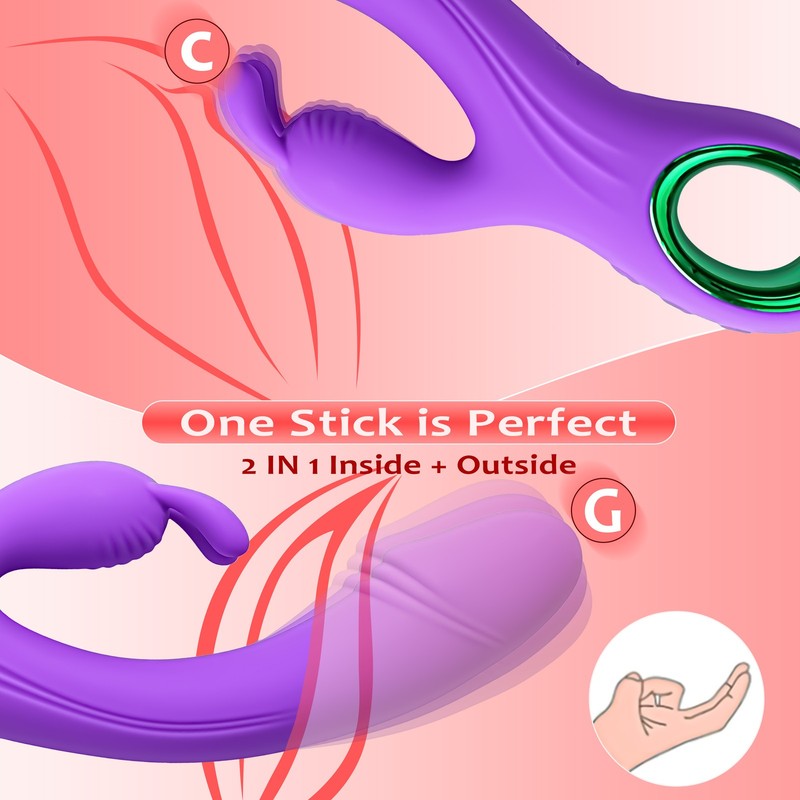 Powerful Vibrator Rabbit Anal Plug G-Spot Dildo Clit Massager Sex Toy for Couple gallery