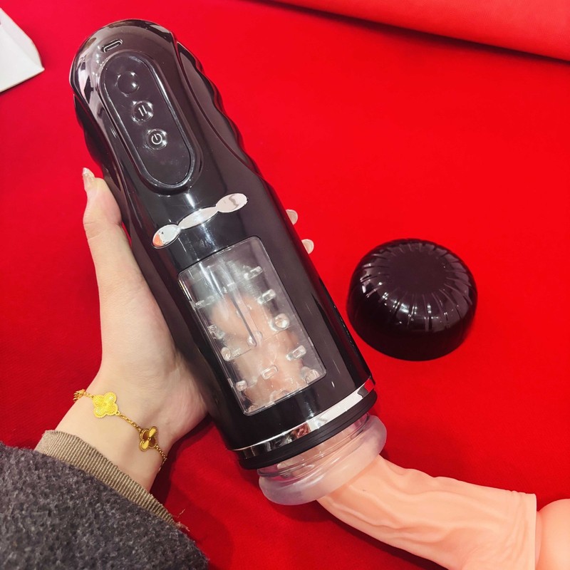 Male Masturbaters Automatic HandsFree Telescopic Sucking Cup Stroker Men Sex Toy gallery
