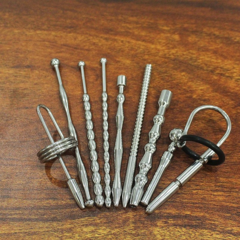 MALE Dilator Urethral Sounding Penis Plug Bead Dilator Stainless Steel Stretcher gallery