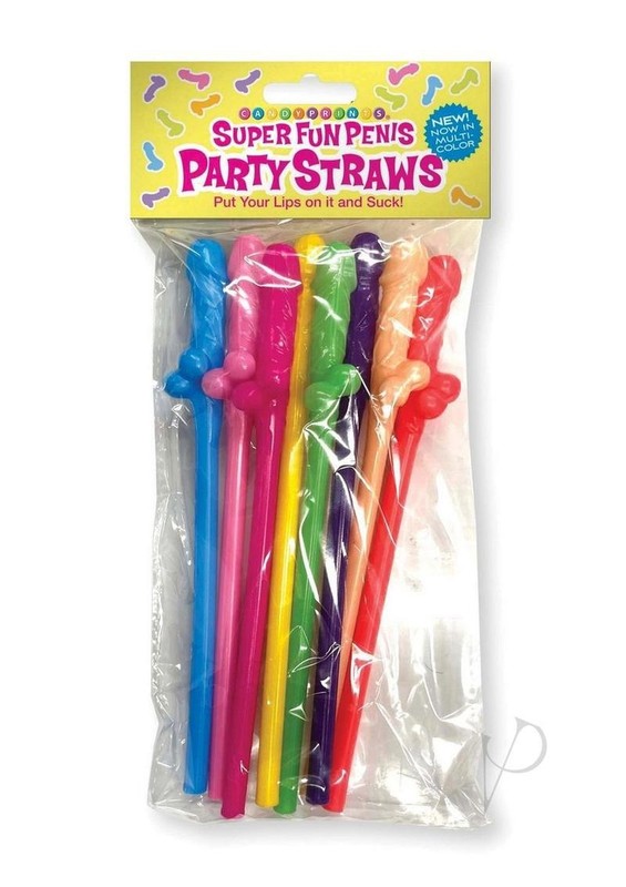 Super Fun Penis Straws (8 Pack) – Multicolor