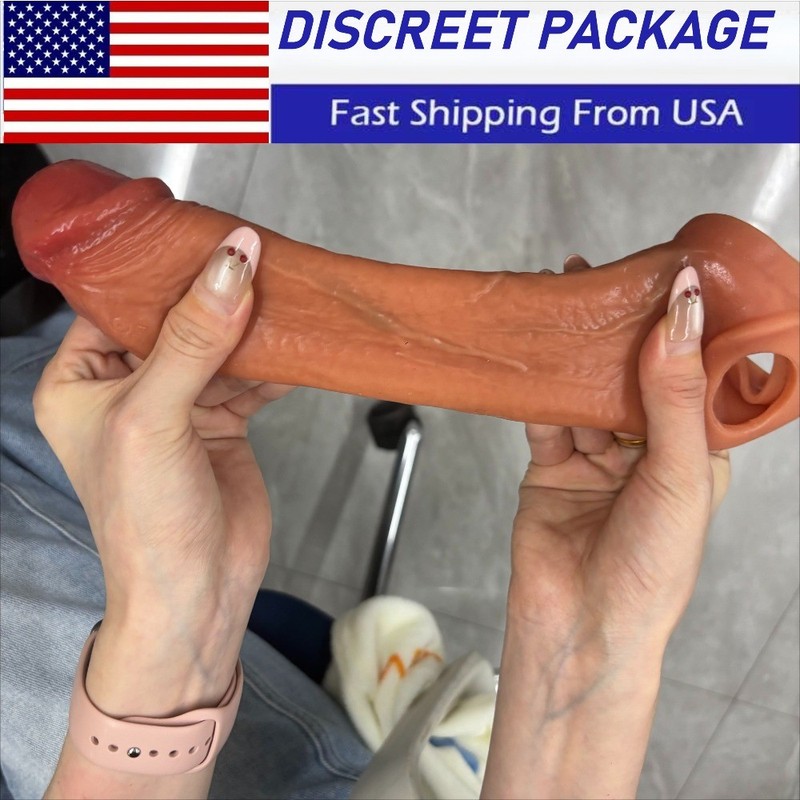 Big-Male-Cock-Girth-Enlarger-Enhancer-Penis-Extension-Extender-Sheath-Sleeve-Men