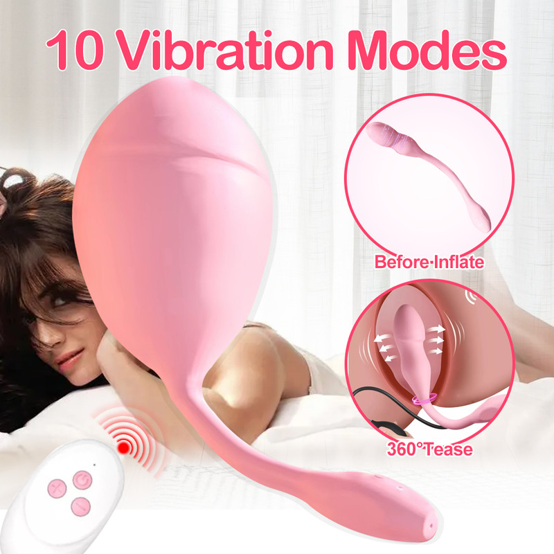 Inflatable Vibrator Bead ball Wireless Remote Anal Plug Dilator Adult Sex Toy gallery