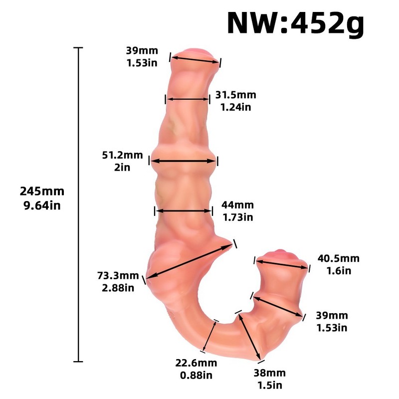 Bendable Flexible Double Ended Silicone Dildo for Women Intimate Couple Play