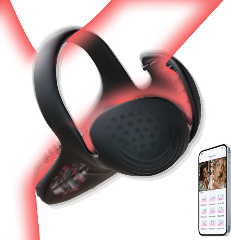 Vibrating Cock Ring Penis Ring for Men Ejaculation Delay Testicle Stimulation C gallery