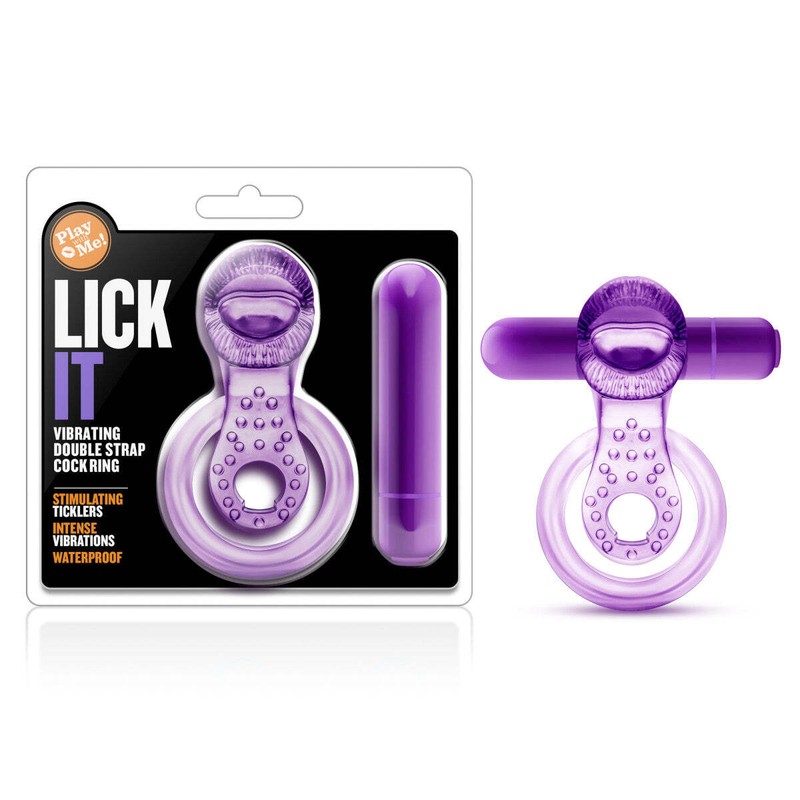 Blush Play With Me Vibrating Double Strap Cock Ring Waterproof Soft and Stretchy