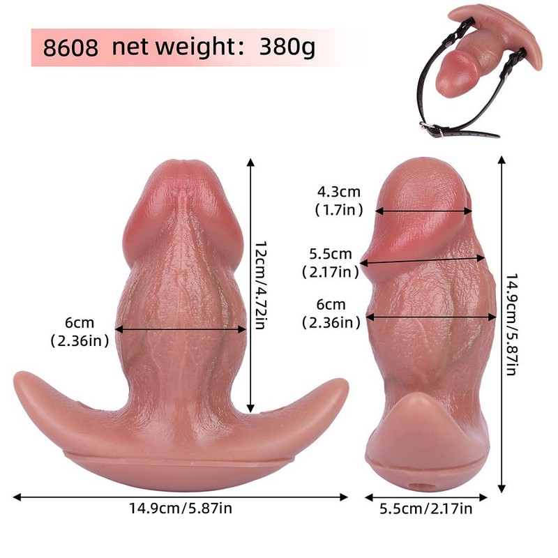 Adjusting Bondage Deep Throat Mouth Plug Leather Mouth Ball Bdsm Mouth Gag Flirt