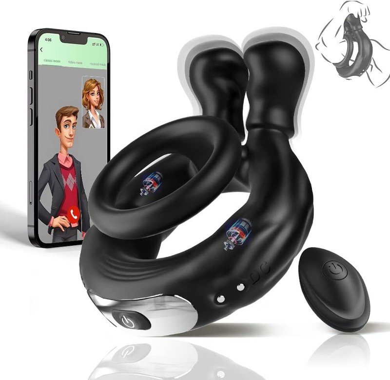 Vibrating Cock Ring,Silicone Stretchy Penis Ring with Boxing Gloves 10 Vibration