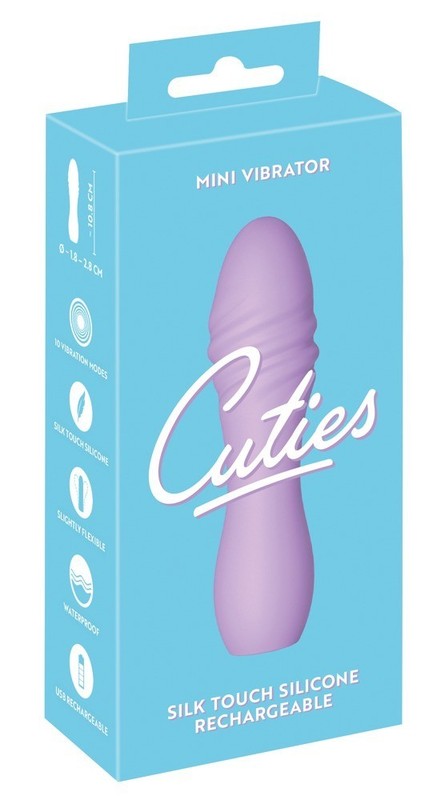 Mini Cuties Vibrator Purple Waterproof USB 10 Vibration Flexible Silicone gallery