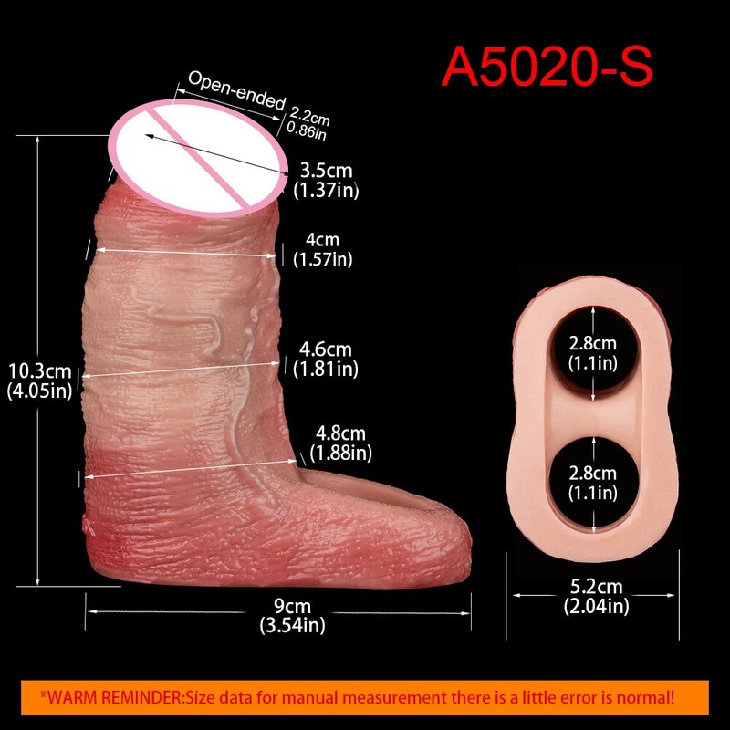 10 Styles Open-ended Male Penis Sleeve With Anti-drop Silicone Soft Hollow Dildo