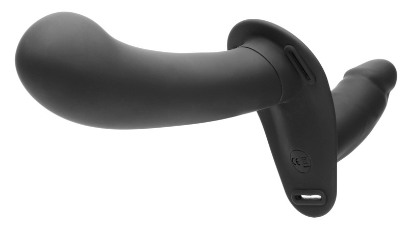 Rechargeable Silicone Vibrating Double Dildo Strapless Strap On with Remote gallery