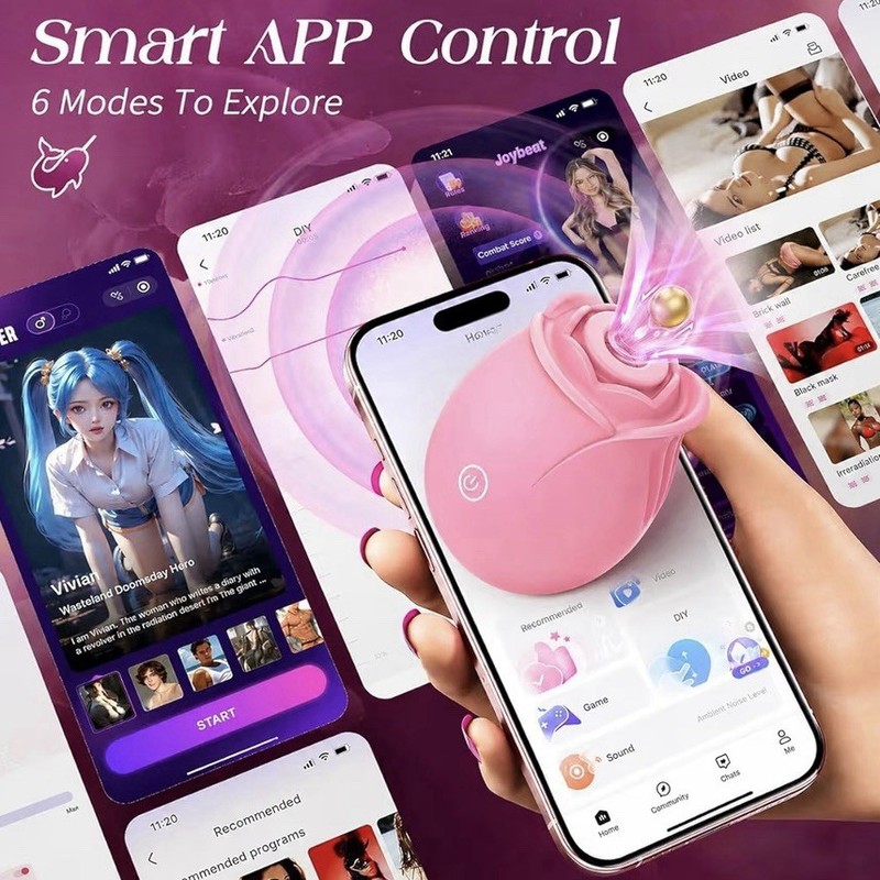 Advanced APP Control Rose Toy Vibrator | Clitoral Suction & Vibration for Women gallery