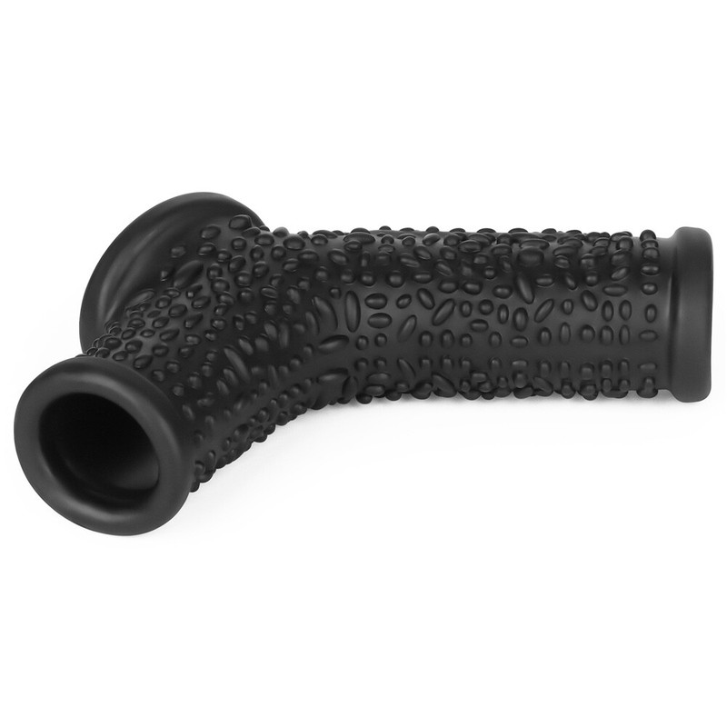 Open Head Drip Nubbed Vibrating Penis Sleeve & Ball Stretcher 45% Girth Reusable gallery