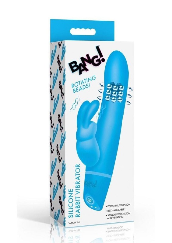 Bang! Rotating Beads Silicone Rabbit Vibrator – Dual Motor Gyrating Shaft gallery