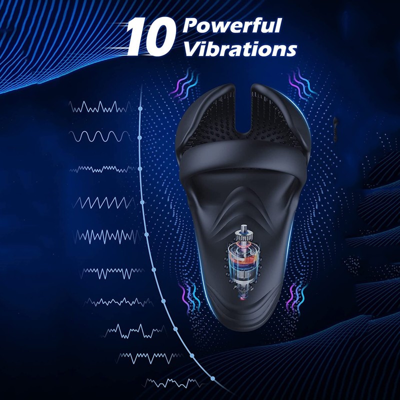 Vibrating Cock Ring Adjustable Penis Ring Silicone Rechargeable Sex Toys for Men gallery