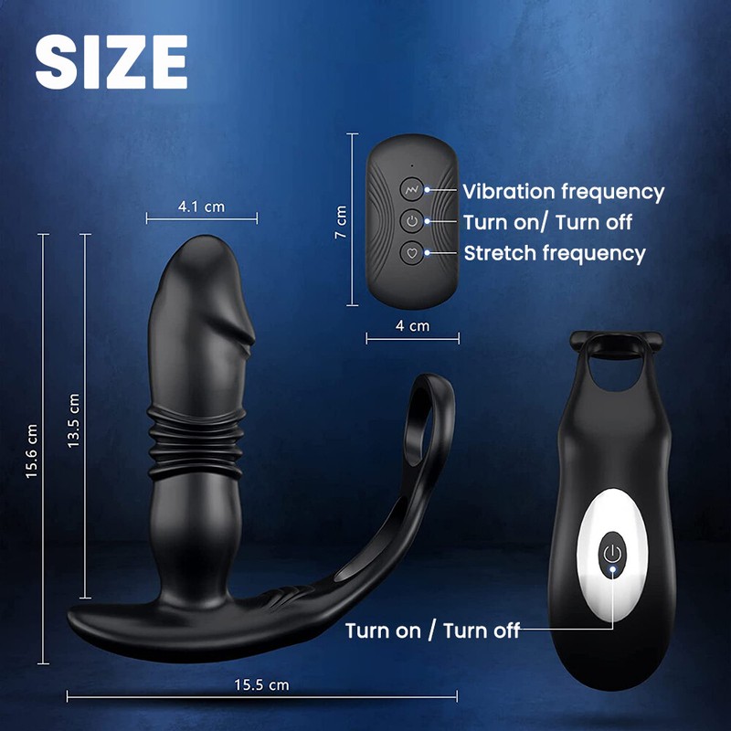 Thrusting-Anal-Dildo-Vibrator-Prostate-Massager-Cock-Ring-Sex-Toys-For-Men-Women gallery
