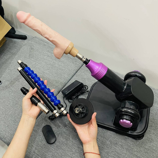Electric Sex Machines 3XLR Connect Attachment Thrusting Dildo Sex Toys Women MEN gallery