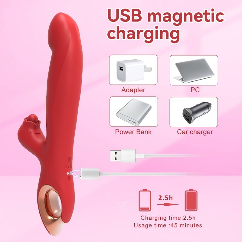 Dual Motor G Spot Rabbit Vibrator Swinging Clitoral Stimulator for Women gallery