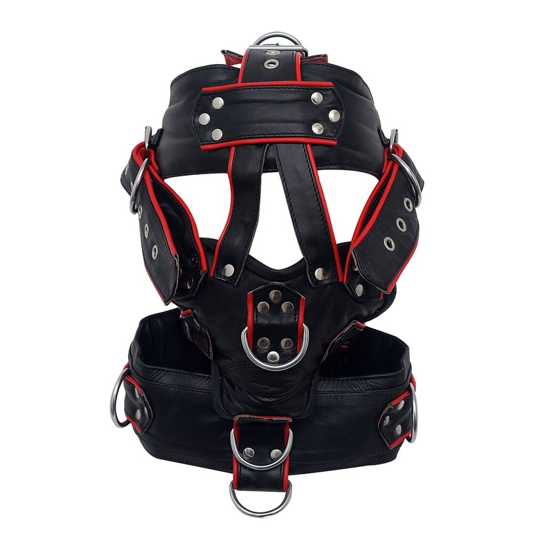 Leather Trainer Head Hood Mask Genuine Leather Face Muzzle BDSM Head Harness