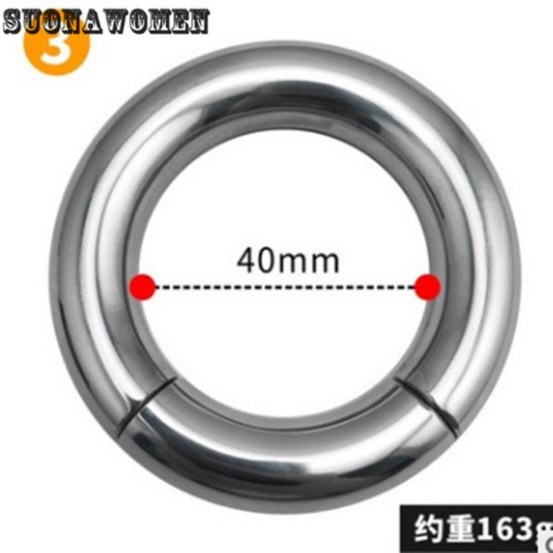 NEW Magnetic Stainless Steel Male Ring Stretcher Delay Ejaculation Sex Toys gallery