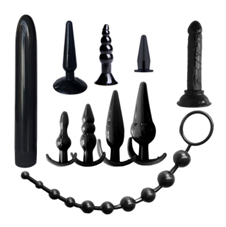 10 Pc Anal Trainer Beginner Kit Set Butt Plugs and Toys