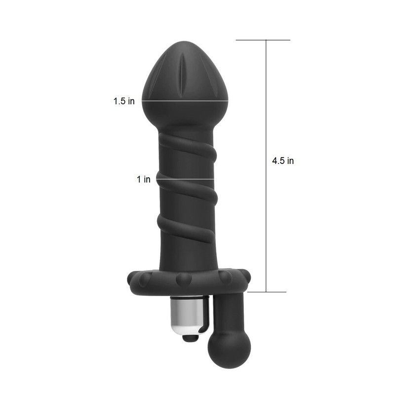 Silicone Spiral Rotator G-spot Anal Butt Plug Dildo Vibrator Prostate Massager gallery
