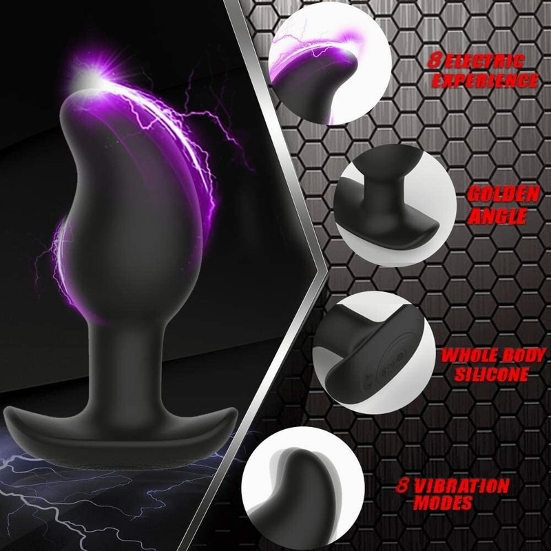 Electric Anal Butt Plug Prostate Massager Shock Vibrator Dildo Sex Toys for Men gallery
